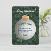 Carte de Noël personnalisée du ventilateur de voll (Debout devant)