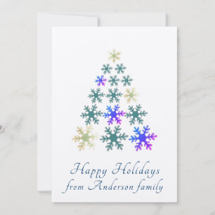 Carte de Noël personnalisée en forme de sapin en f