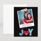 Carte de Noël personnalisée et pas chère avec phot (Devant / Derrière)