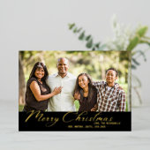 Carte de Noël personnalisée Foil (Debout devant)