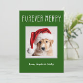 Carte de Noël personnalisée Furever Joyeux (Debout devant)