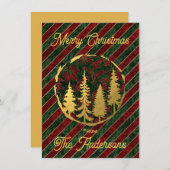 Carte de Noël personnalisée Gold et Velvet (Devant / Derrière)