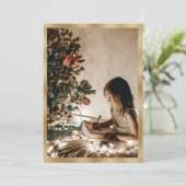 Carte de Noël personnalisée Gold Photo (Debout devant)