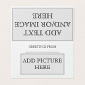 Carte de Noël personnalisée horizontale (Outside Unfolded)