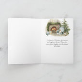 Carte de Noël personnalisée illustrée meilleure am (Intérieur)