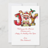 Carte de Noël personnalisée Joie Reindeer (Devant)