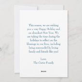 Carte de Noël personnalisée Joy pour les fêtes de  (Dos)