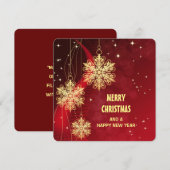 Carte de Noël personnalisée "Joyeux Noël" (Devant / Derrière)