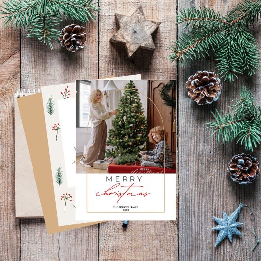 Carte de Noël personnalisée Joyeux Noël avec 1 Pho