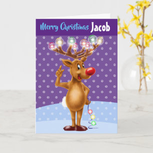 Carte de Noël personnalisée "Joyeux Noël ton nom"