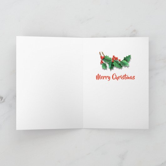 Carte de Noël personnalisée "Joyeux Noël ton nom" (Intérieur)