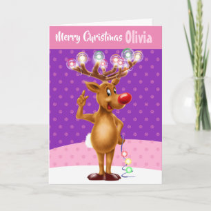 Carte de Noël personnalisée "Joyeux Noël ton nom"