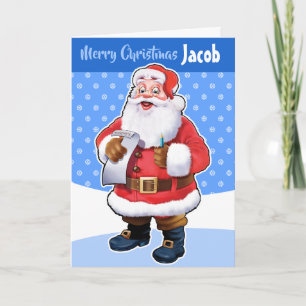 Carte de Noël personnalisée "Joyeux Noël votre nom