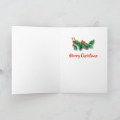 Carte de Noël personnalisée "Joyeux Noël votre nom (Intérieur)