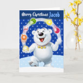 Carte de Noël personnalisée "Joyeux Noël votre nom (Fleur jaune)