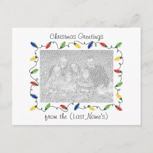 Carte de Noël personnalisée - Lumières de Noël