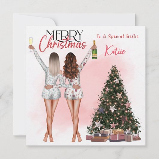 Carte de Noël personnalisée Meilleure amie Copine (Devant)