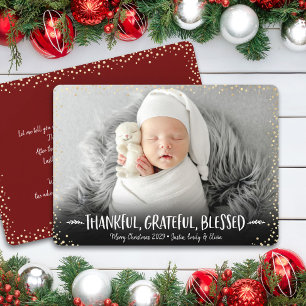 Carte de Noël personnalisée Merci Reconnaissant Bé
