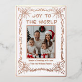 Carte de Noël personnalisée Modèle 2 Photos Fêtes (Recto)