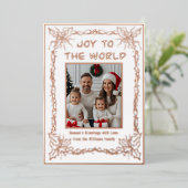 Carte de Noël personnalisée Modèle 2 Photos Fêtes (Debout devant)