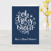 Carte de Noël personnalisée 'Oh Holy Night' (Fleur jaune)