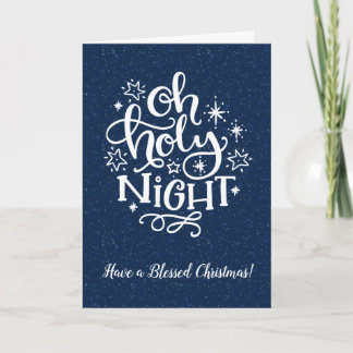 Carte de Noël personnalisée Oh Sainte Nuit