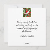 Carte de Noël personnalisée Oiseaux plats (Dos)