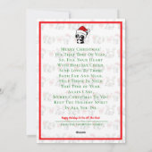 Carte de Noël personnalisée Pandas (Dos)