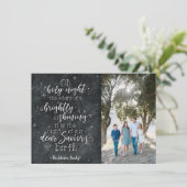 Carte de Noël personnalisée par nuit sainte de (Debout devant)