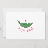 Carte de Noël personnalisée "Peas on Earth" (Devant)