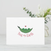 Carte de Noël personnalisée "Peas on Earth" (Debout devant)
