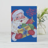 Carte de Noël personnalisée Père Noël,  (Debout devant)