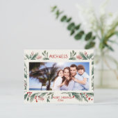 Carte de Noël personnalisée, photo de Noël (Debout devant)