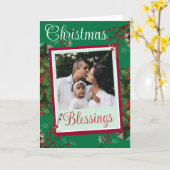 Carte de Noël personnalisée pliée (Fleur jaune)