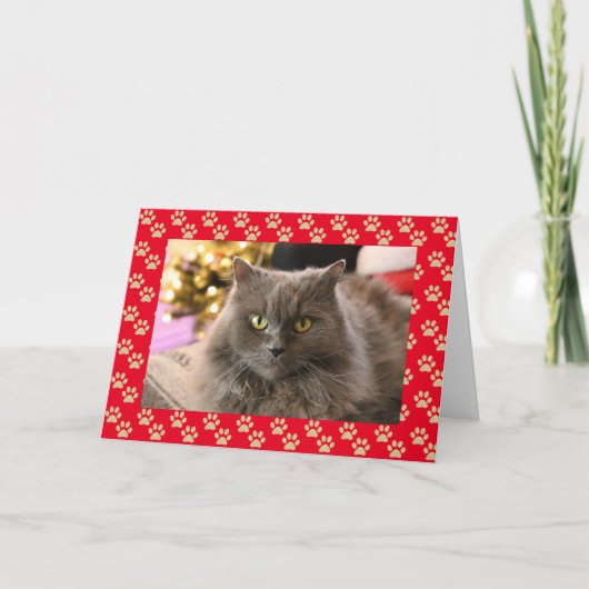 Carte de Noël personnalisée pour animal de compagn (Devant)