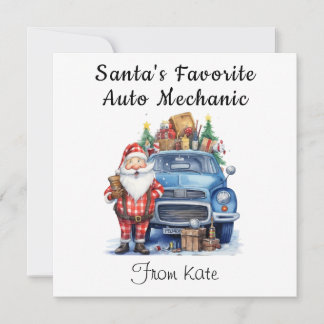 Carte De Noël Personnalisée Pour Automobile/Auto M