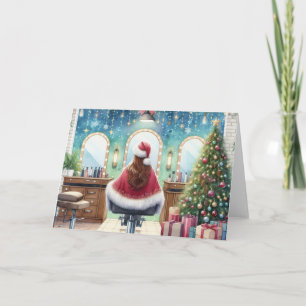 Carte de Noël personnalisée pour coiffeur