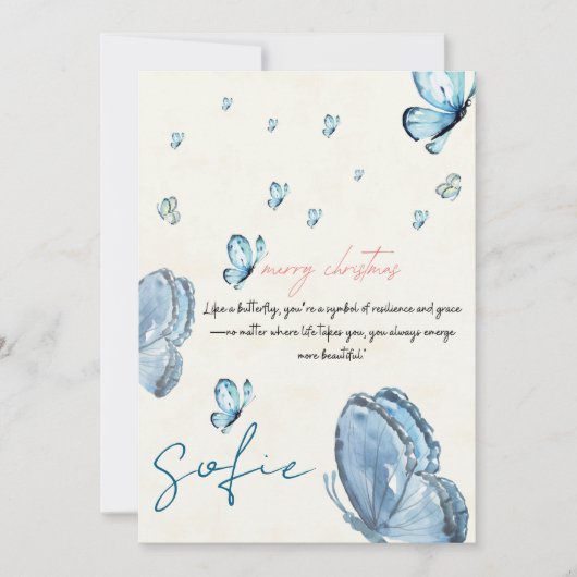 carte de noël personnalisée pour elle (Devant)