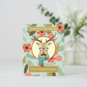 Carte de Noël personnalisée pour le cerf Hipster B (Debout devant)