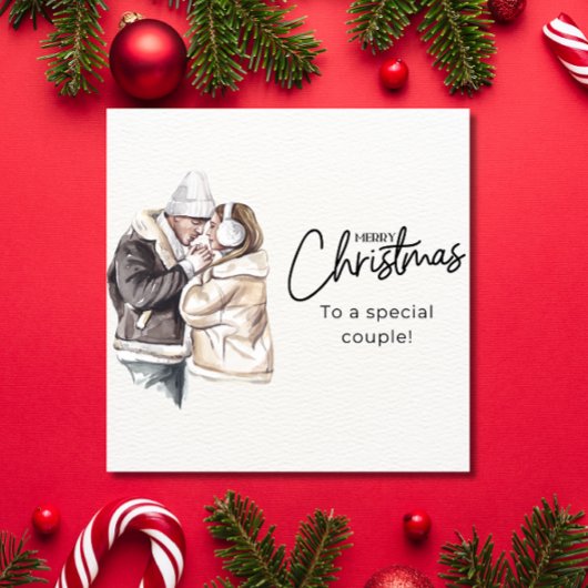 Carte de Noël personnalisée pour les couples
