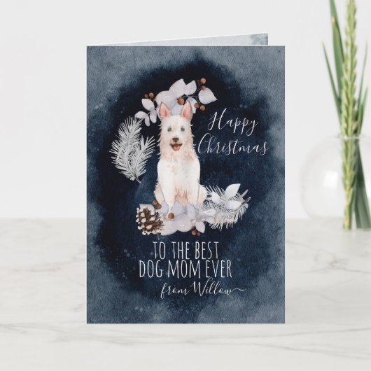 Carte de Noël personnalisée pour maman de chien La (Devant)
