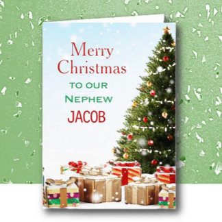 Carte de Noël personnalisée pour neveu
