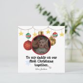 Carte de Noël personnalisée pour papa, photo (Debout devant)