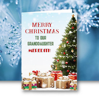 Carte de Noël personnalisée pour petite-fille