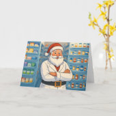 Carte de Noël personnalisée pour pharmacien (Fleur jaune)