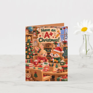 Carte de Noël personnalisée pour un enseignant de