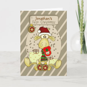 Carte de Noël personnalisée premier par Noël