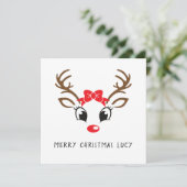 Carte de Noël personnalisée Rudolf (Debout devant)