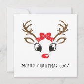 Carte de Noël personnalisée Rudolf (Devant)