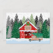 Carte de Noël personnalisée Rustic Farm (Devant / Derrière)